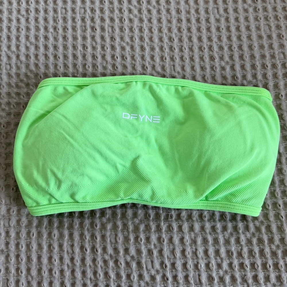 DFYNE Neon Lime Impact Backless Bandeau